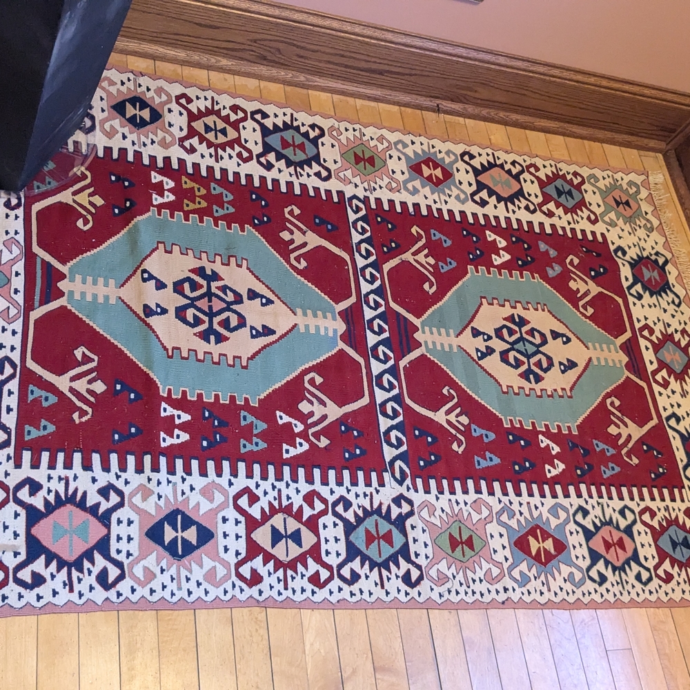 Genuine Wool Turkish Rug - Handmade